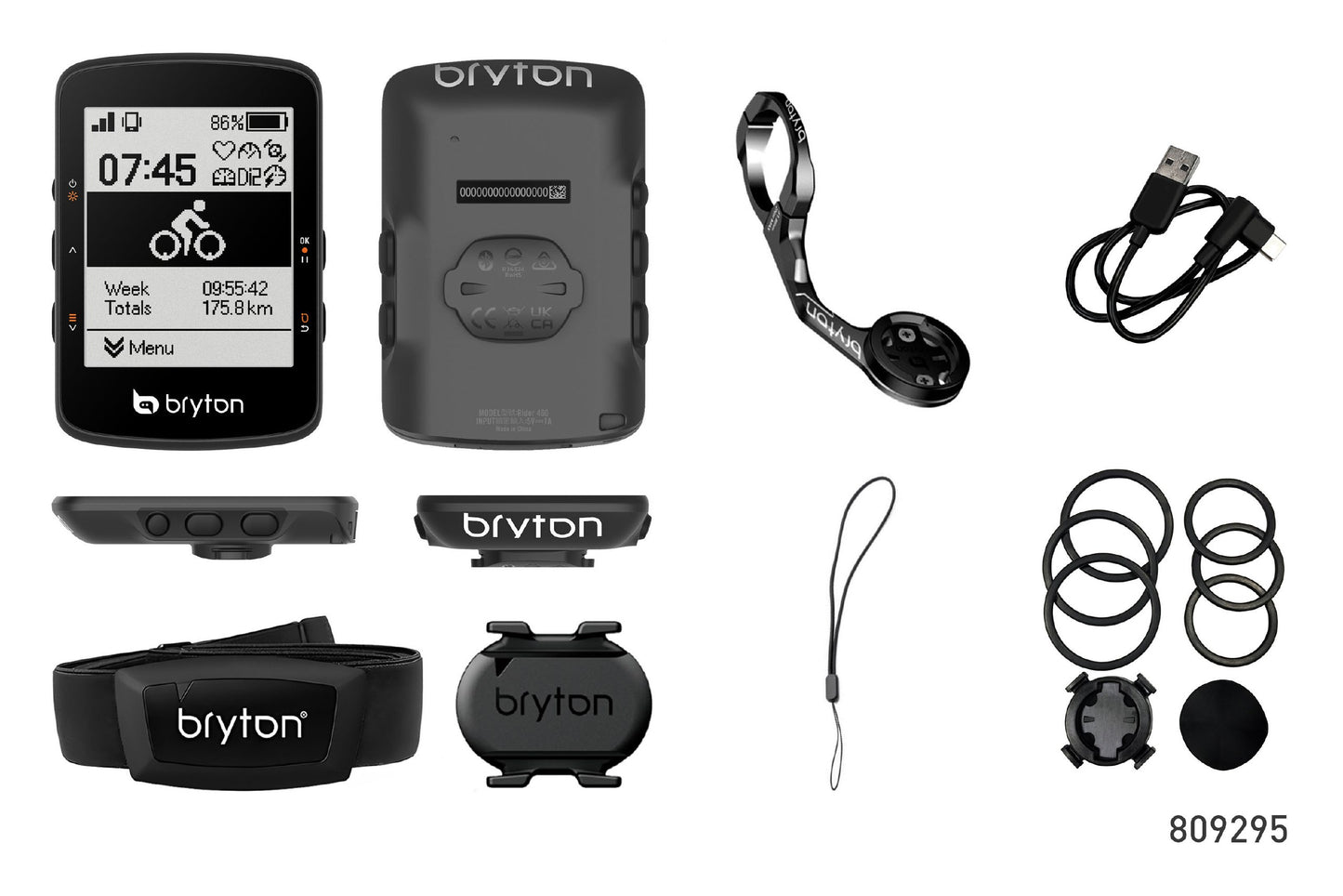 Ciclocomputador Rider 460 D con sensores y soporte